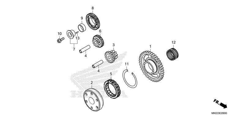 E-9 Anlasserkupplung CRF 450 Bj 2022