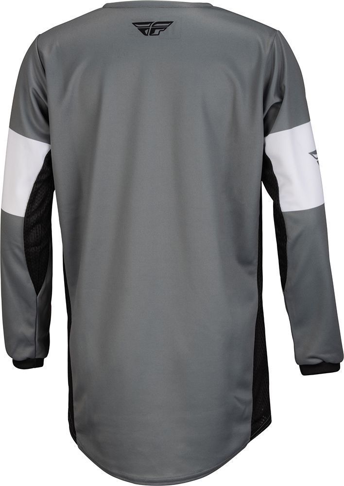 Fly MX-Jersey Kinetic Youth Khaos Grey/Black/White -YS-