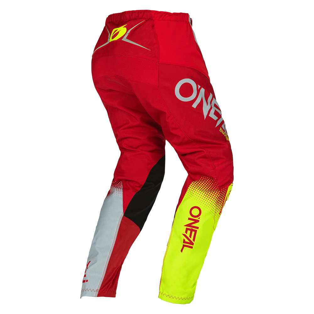 O'NEAL ELEMENT PANTS RACEWEAR RED/GRAY/NEON YELLOW 36