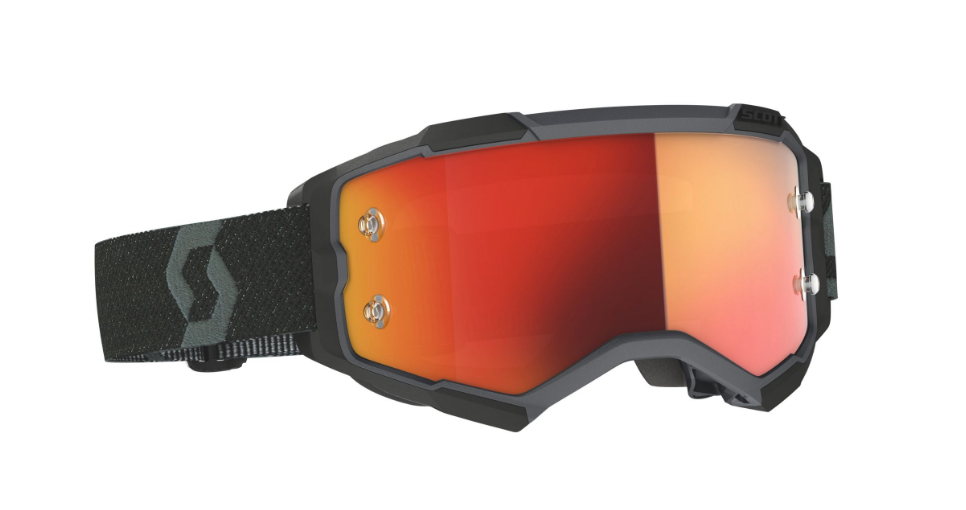 SCOTT FURY GOGGLE black / orange chrome works verspiegelt