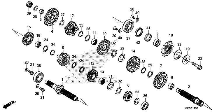 E-17 Getriebe CRF 250 Bj 2020