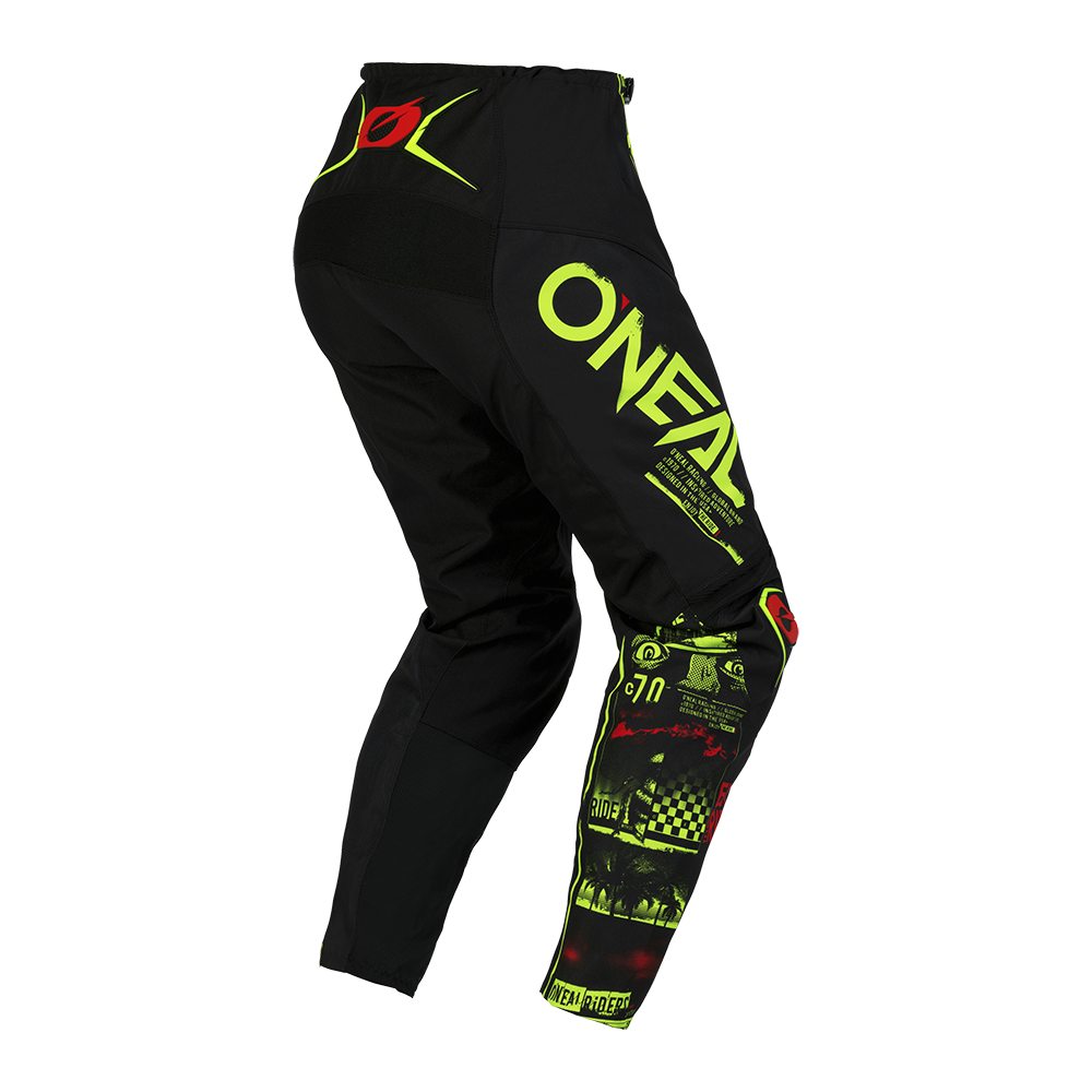 O'NEAL ELEMENT PANTS ATTACK BLACK/NEON YELLOW 34