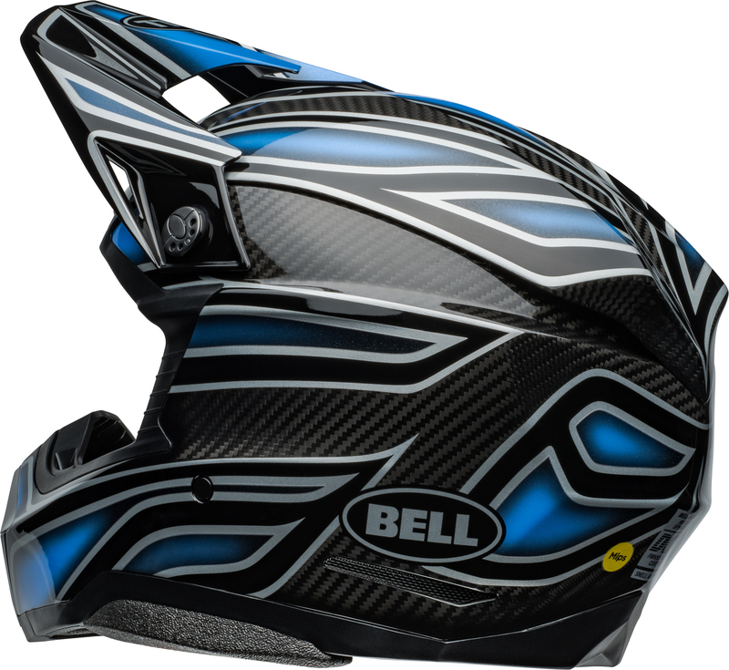 BELL Moto-10 Spherical Helm - Webb Marmont Gloss North Carolina Blue XL
