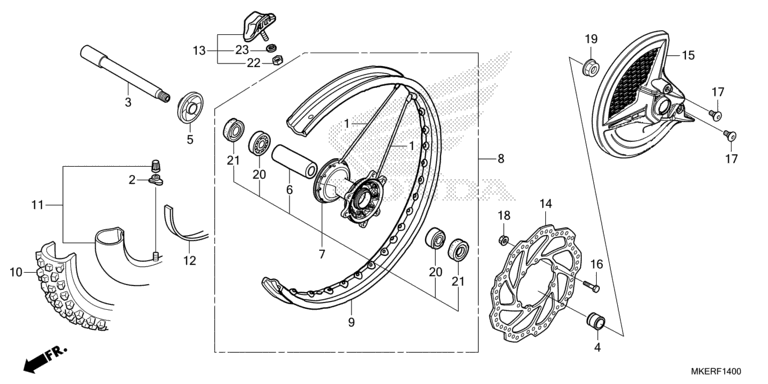 F-14 Vorderrad CRF 450 Bj 2022