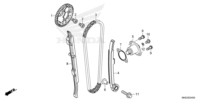 E-4 Nockenwellenkette/Spannvorrichtung CRF 450 Bj 2022