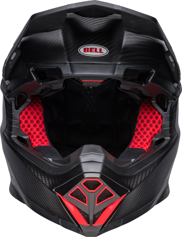BELL Moto-10 Spherical Helm - Satin/Gloss Black/Red -S-