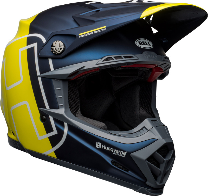 BELL Moto-9 Flex Helm Husqvarna Gotland Matte/Gloss Blue/Hi-Viz Größe -XS-