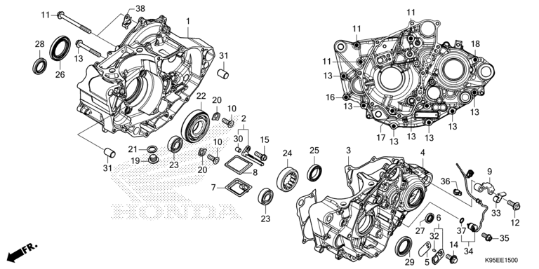 E-15 Kurbelgehäuse CRF 250 Bj 2023