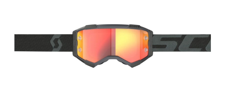 SCOTT FURY GOGGLE black / orange chrome works verspiegelt