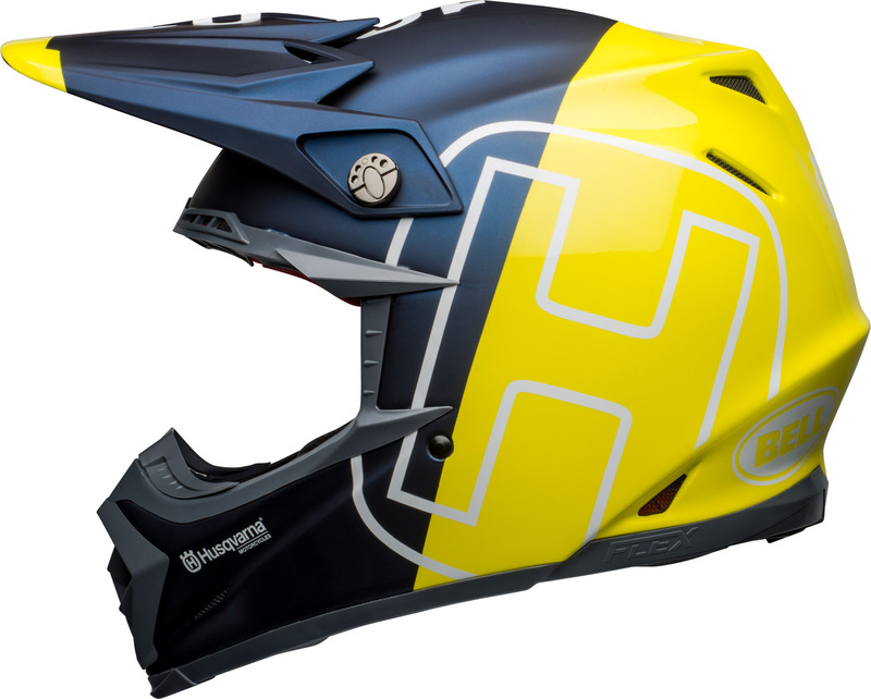 BELL Moto-9 Flex Helm Husqvarna Gotland Matte/Gloss Blue/Hi-Viz Größe -XS-