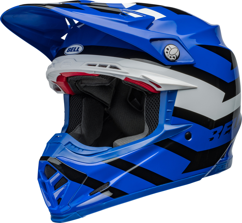 BELL Moto-9S Flex Helm - Banshee Gloss Blue/White XL