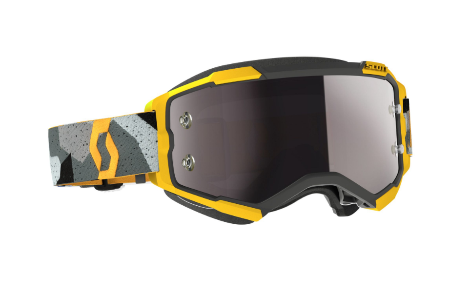 SCOTT FURY GOGGLE camo grey/yellow / silver chrome works verspiegelt