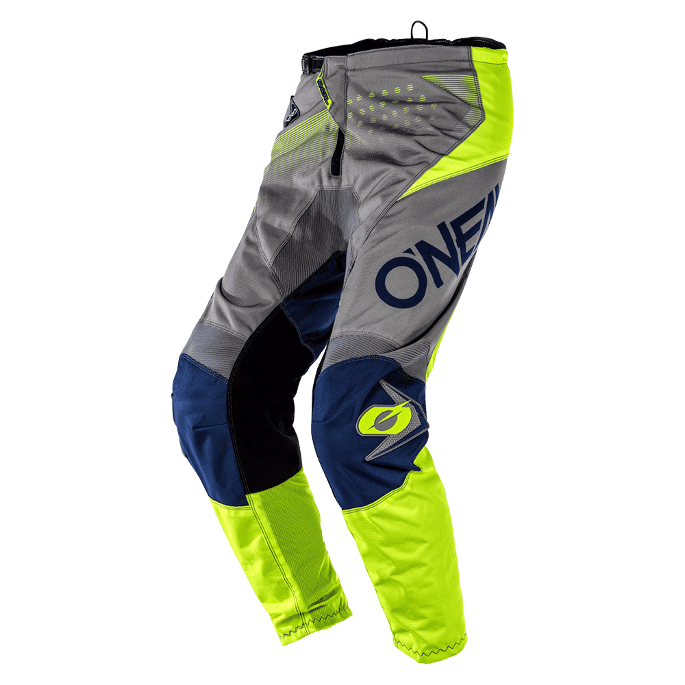 O'NEAL ELEMENT PANTS FACTOR GRAY/BLUE/NEON YELLOW 32