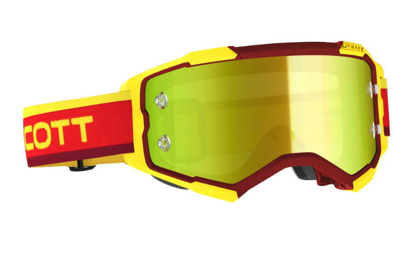 SCOTT FURY GOGGLE red/yellow / yellow chrome works verspiegelt
