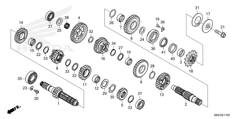 E-17 Getriebe CRF 450 Bj 2022