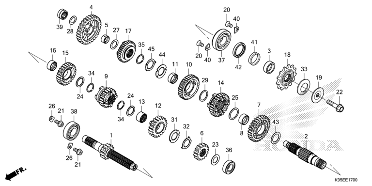 E-17 Getriebe CRF 450 Bj 2023