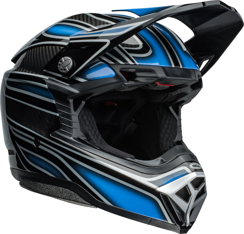 BELL Moto-10 Spherical Helm - Webb Marmont Gloss North Carolina Blue XL