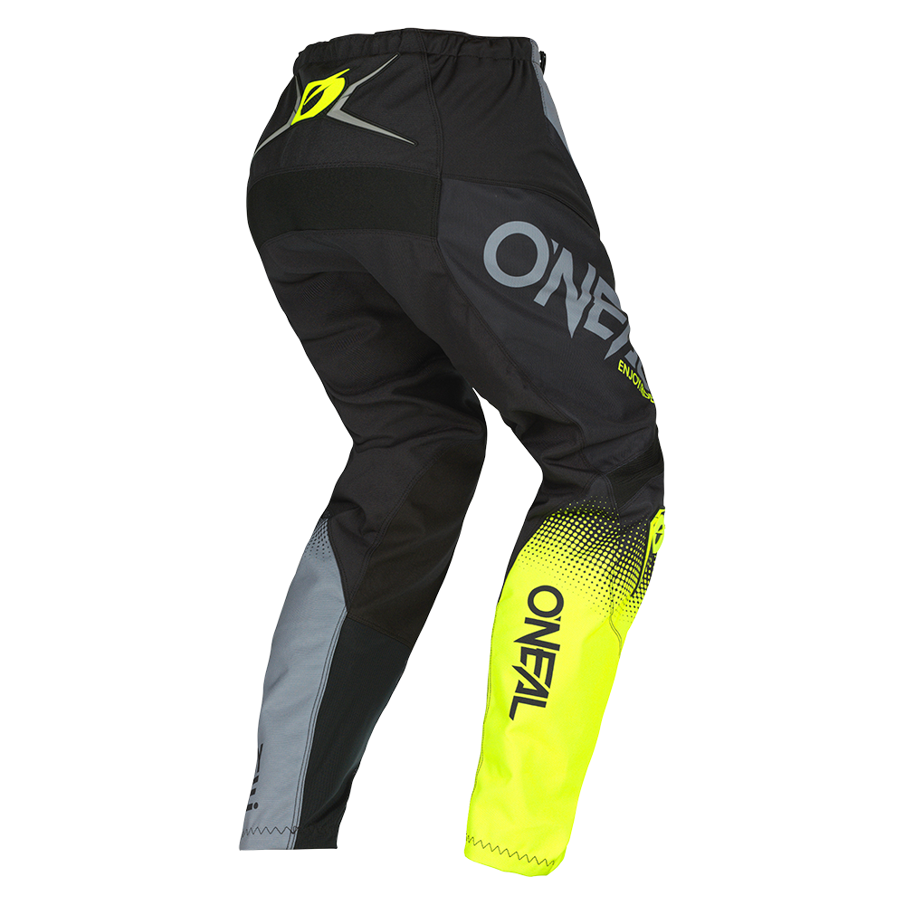 O'NEAL ELEMENT PANTS RACEWEAR BLACK/GRAY/NEON YELLOW 40