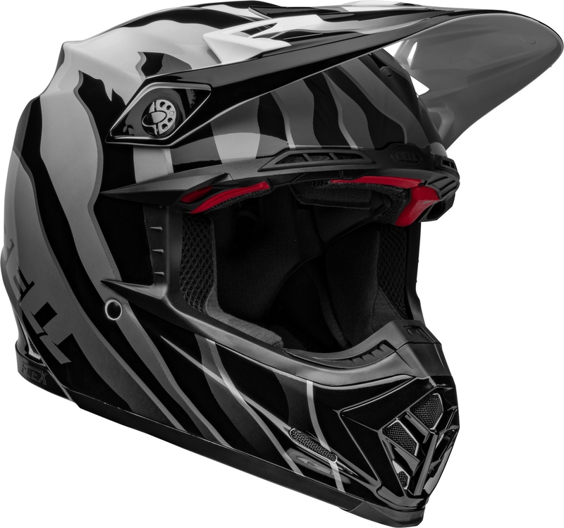BELL Moto-9s Flex Claw Helm - Schwarz/Weiß -XL-