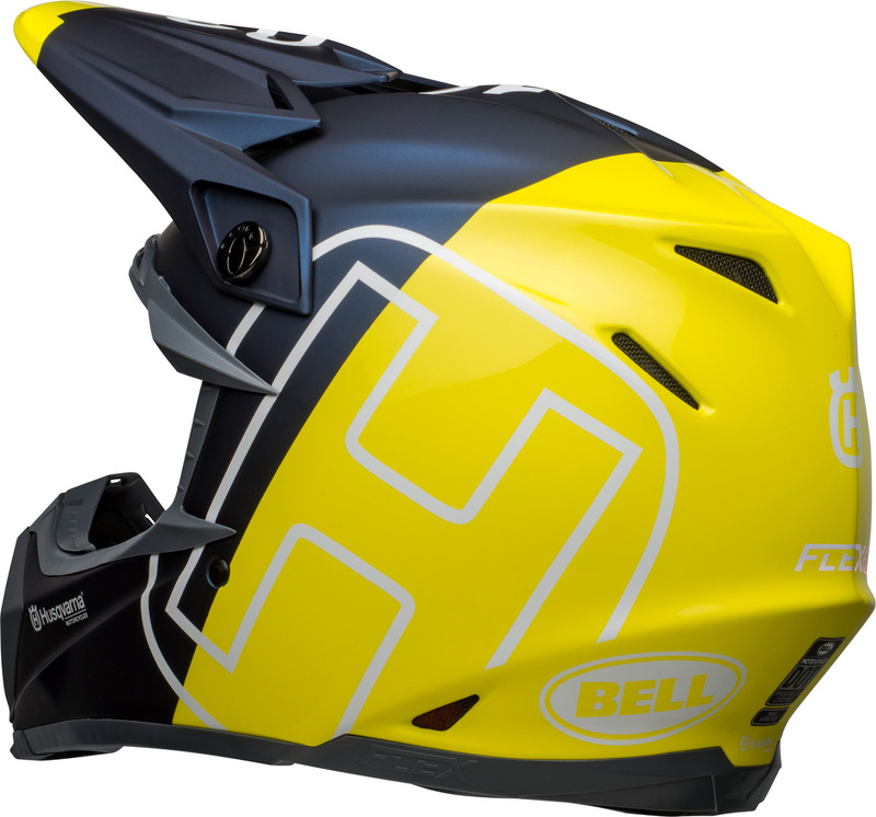 BELL Moto-9 Flex Helm Husqvarna Gotland Matte/Gloss Blue/Hi-Viz Größe -XS-