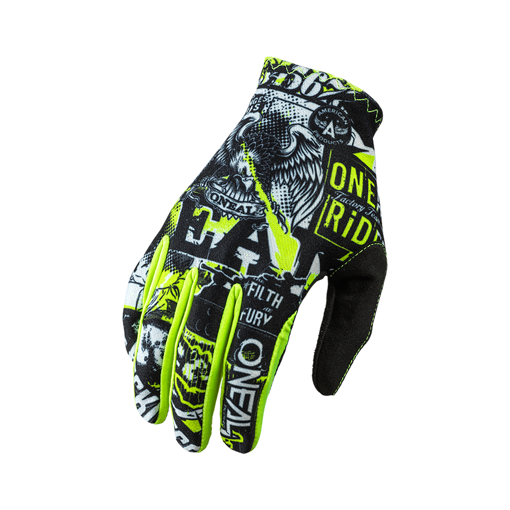 O'NEAL MATRIX YOUTH GLOVE ATTACK BLACK/NEON YELLOW M