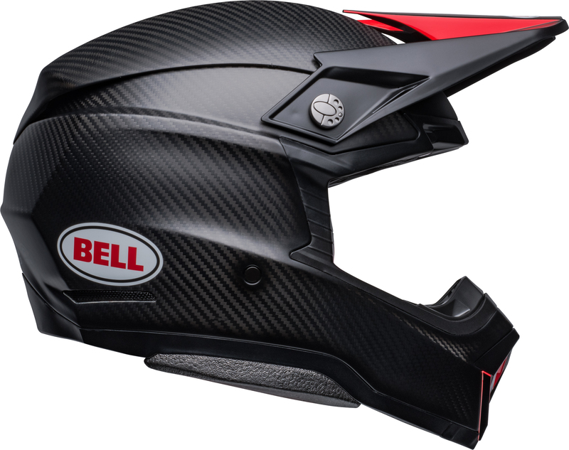BELL Moto-10 Spherical Helm - Satin/Gloss Black/Red -S-
