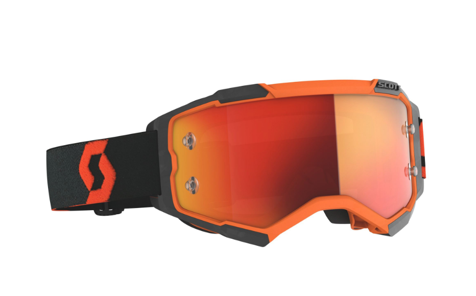 SCOTT FURY GOGGLE orange/black / orange chrome works verspiegelt
