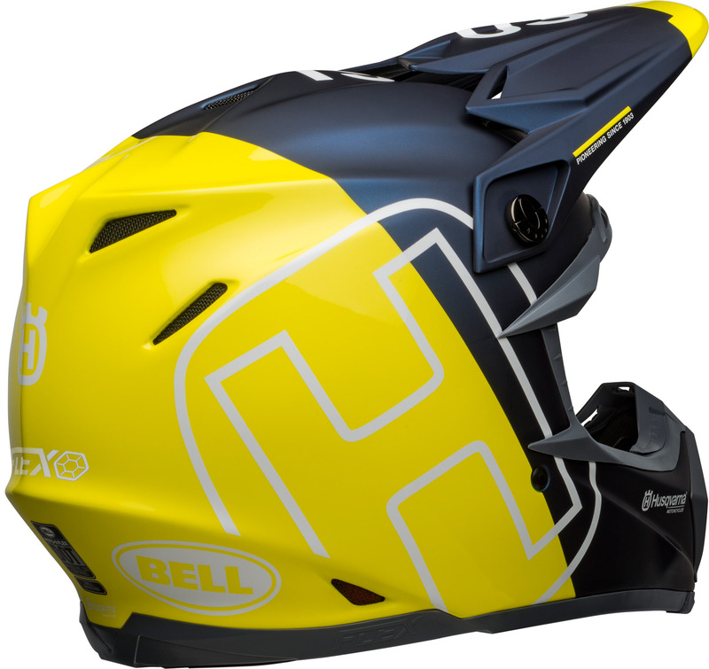 BELL Moto-9 Flex Helm Husqvarna Gotland Matte/Gloss Blue/Hi-Viz Größe -XS-