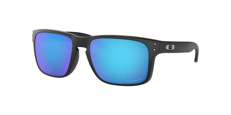 OAKLEY Holbrook Sonnenbrille Gestell Mattschwarz - Gläser Prizm Sapphire Polarized