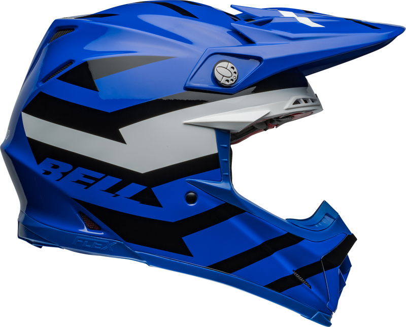 BELL Moto-9S Flex Helm - Banshee Gloss Blue/White XL