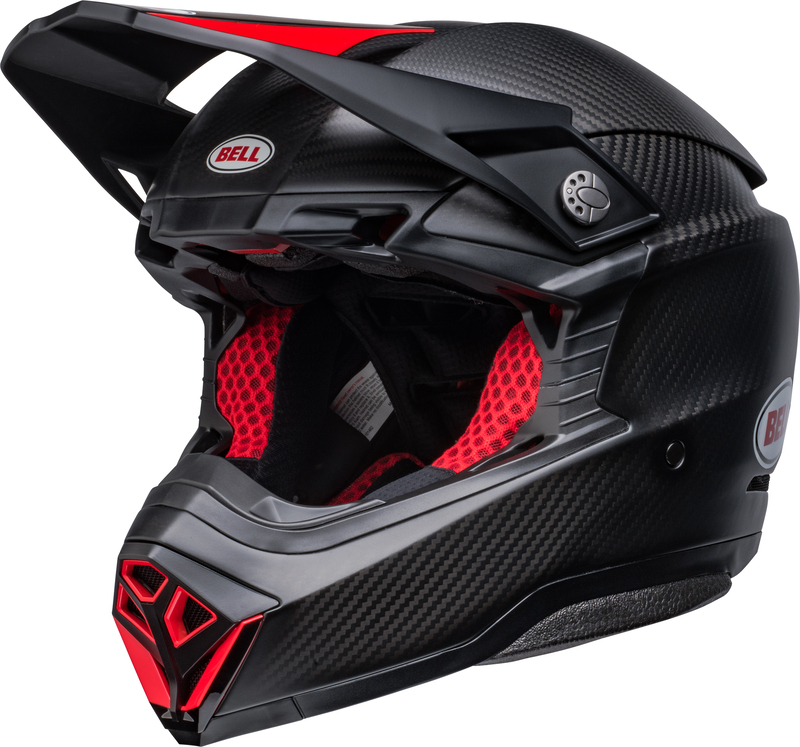 BELL Moto-10 Spherical Helm - Satin/Gloss Black/Red -S-
