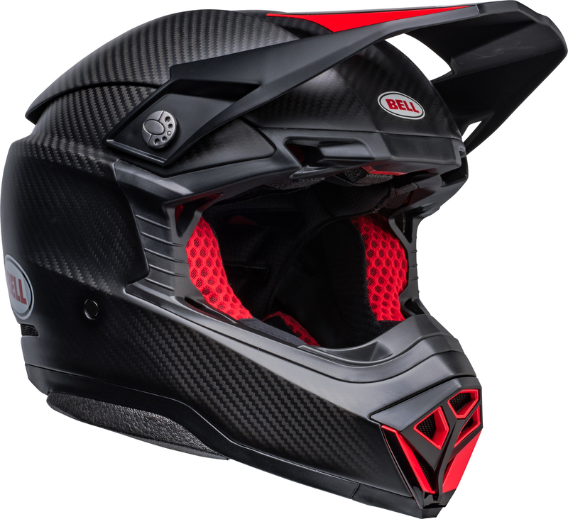 BELL Moto-10 Spherical Helm - Satin/Gloss Black/Red -S-