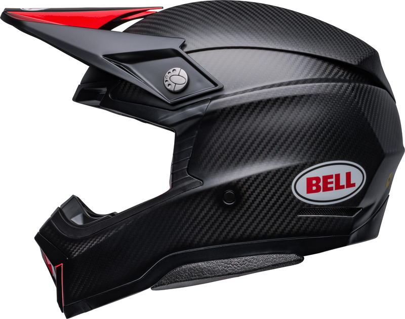 BELL Moto-10 Spherical Helm - Satin/Gloss Black/Red -S-