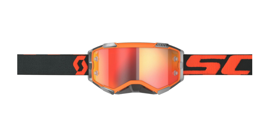 SCOTT FURY GOGGLE orange/black / orange chrome works verspiegelt