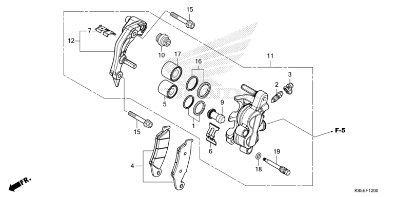 F-12 Vorderrad-Bremssattel CRF 250 Bj 2023