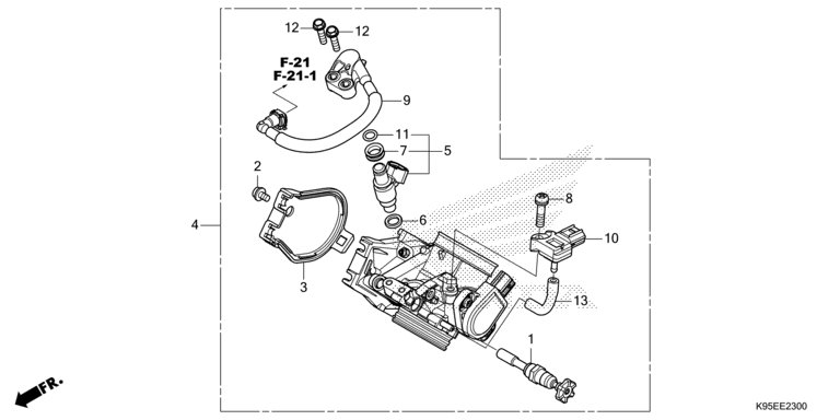 E-23 Drosselklappengehäuse CRF 250 Bj 2023
