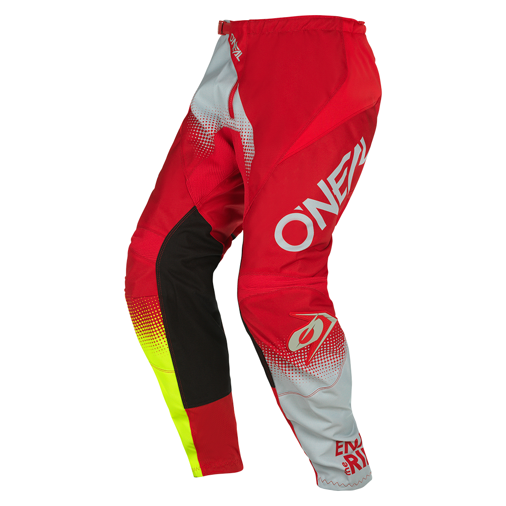 O'NEAL ELEMENT PANTS RACEWEAR RED/GRAY/NEON YELLOW 36