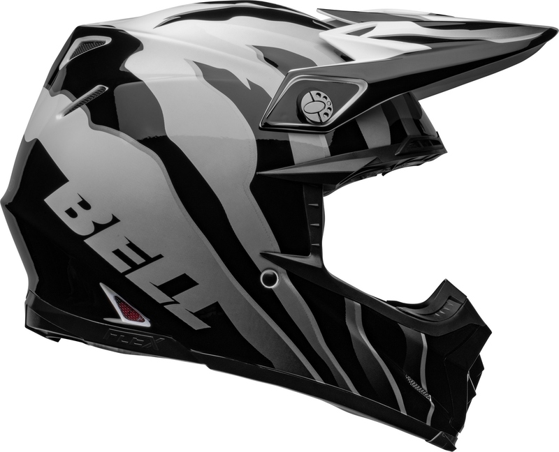 BELL Moto-9s Flex Claw Helm - Schwarz/Weiß -XL-