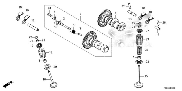 E-3 Nockenwelle/Ventil CRF 250 Bj 2024