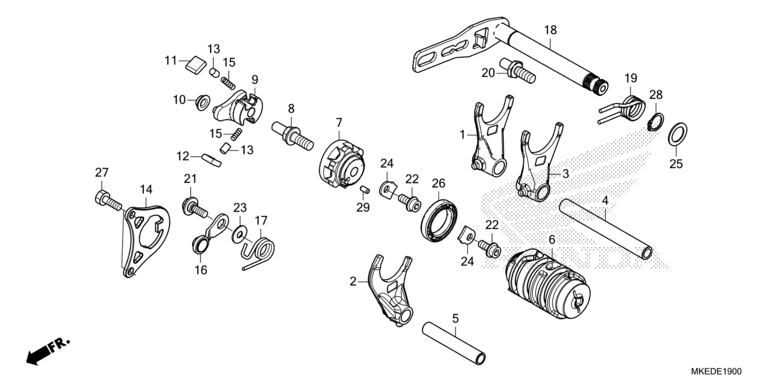 E-19 Schalttrommel CRF 450 Bj 2022