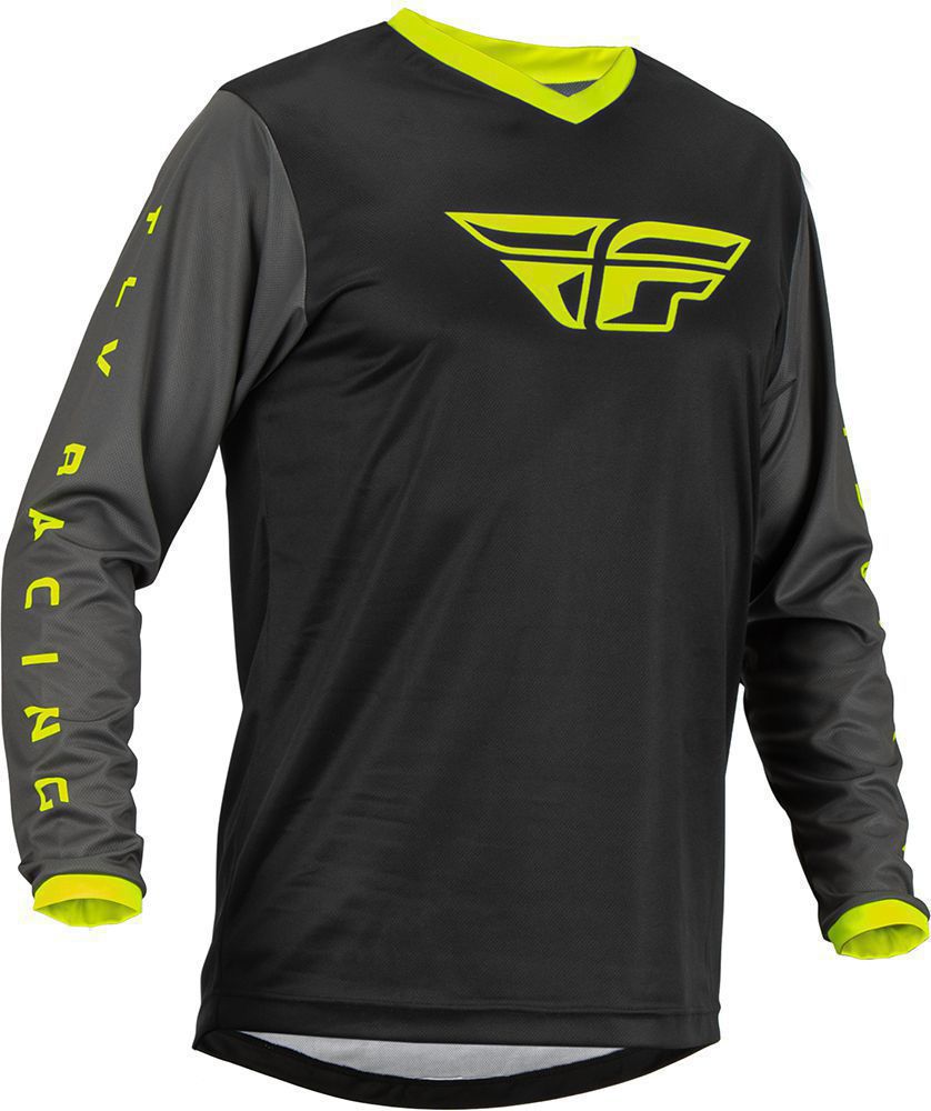 Fly MX-Jersey F-16 Black/Grey/Hi-Vis -3XL-