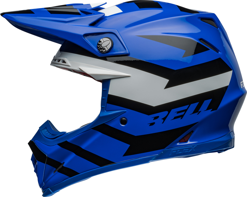 BELL Moto-9S Flex Helm - Banshee Gloss Blue/White XL