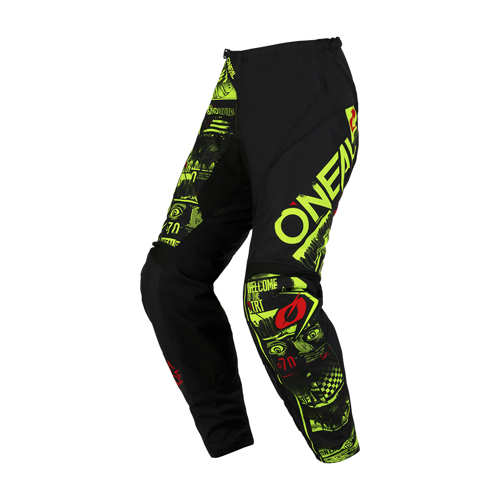 O'NEAL ELEMENT PANTS ATTACK BLACK/NEON YELLOW 34