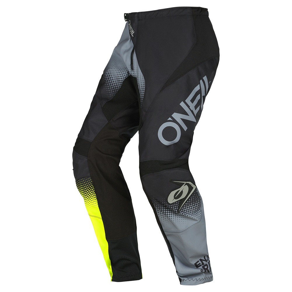 O'NEAL ELEMENT PANTS RACEWEAR BLACK/GRAY/NEON YELLOW 40