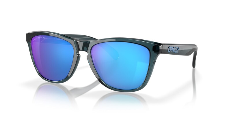 OAKLEY Frogskins Sonnenbrille Kristall Schwarz - Glas Sapphire Polarisierend