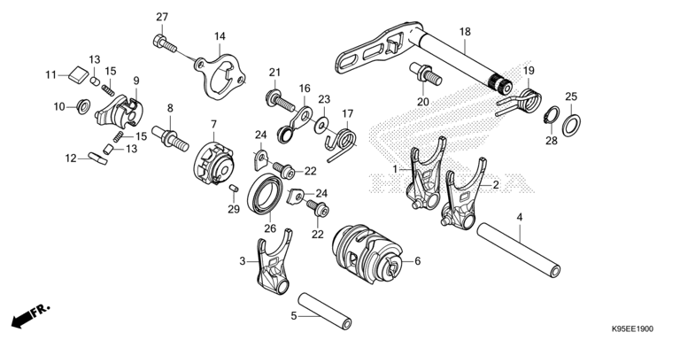 E-19 Schalttrommel CRF 250 Bj 2023