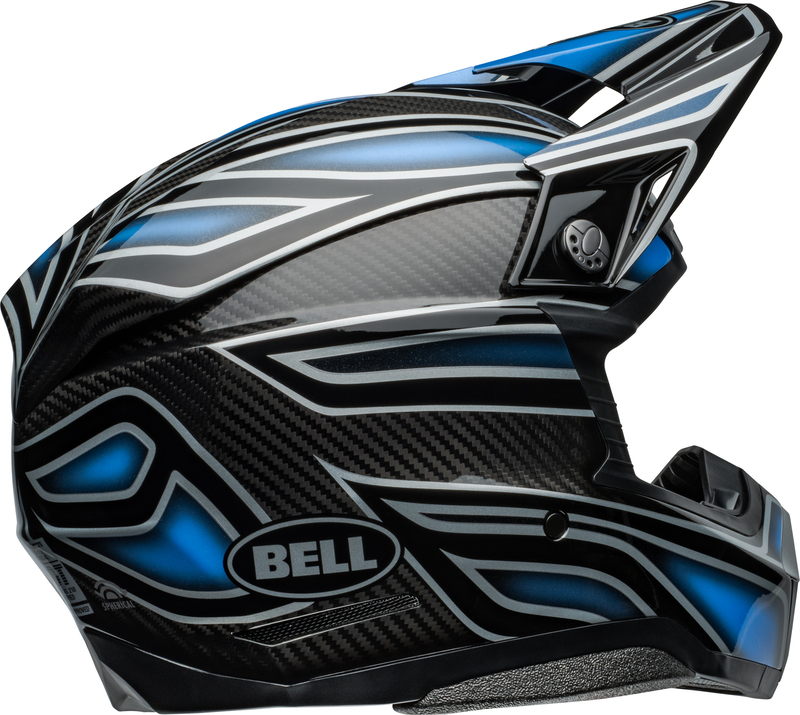 BELL Moto-10 Spherical Helm - Webb Marmont Gloss North Carolina Blue XL