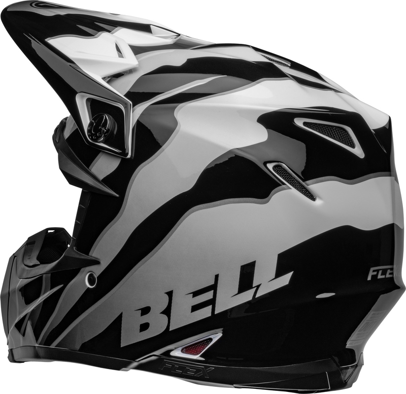 BELL Moto-9s Flex Claw Helm - Schwarz/Weiß -XL-