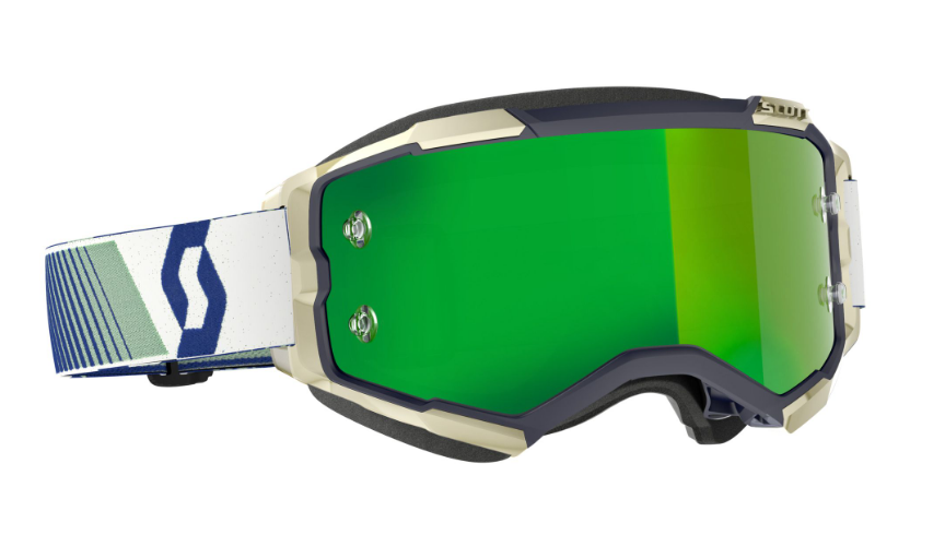 SCOTT FURY GOGGLE blue/green / green chrome works verspiegelt