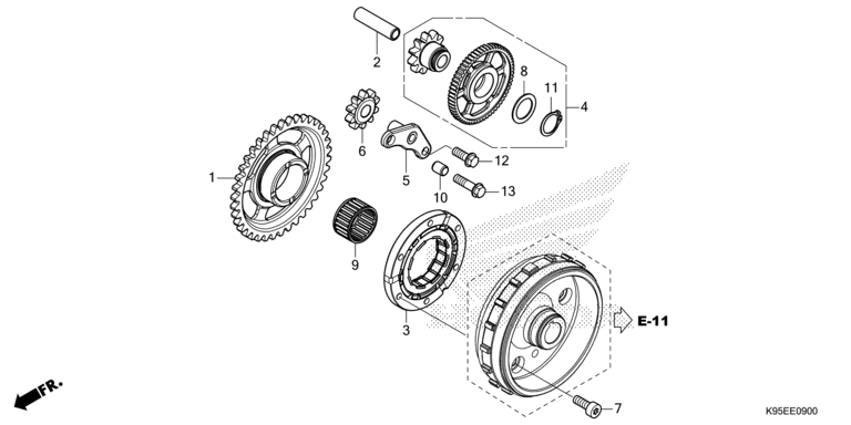 E-9 Anlasserkupplung CRF250 BJ 2023